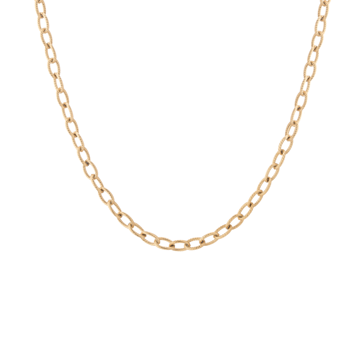 Link Chain Necklace Stainless Steel Yellow Gold 16in First