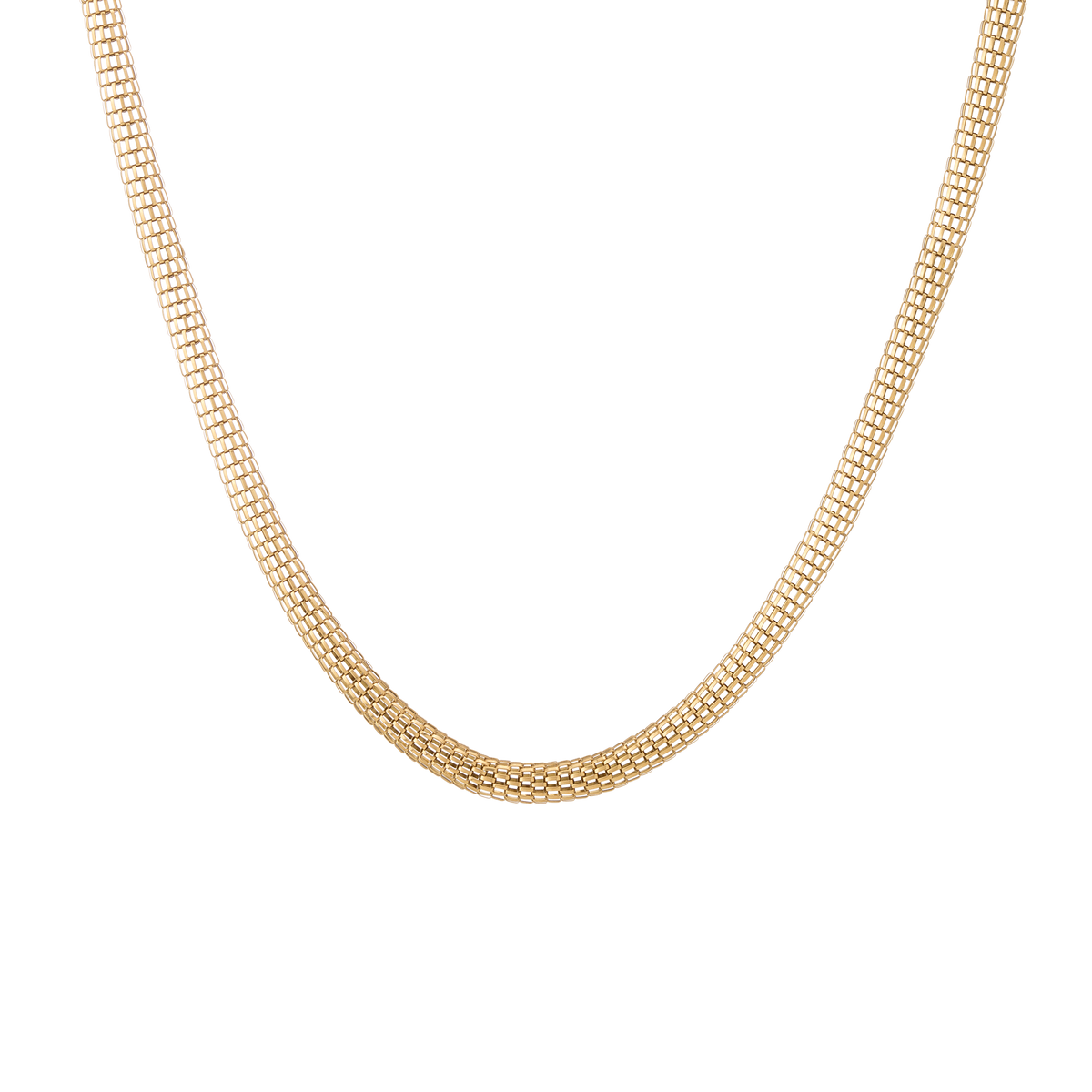 Halo Necklace Stainless Steel Yellow Gold 16in First