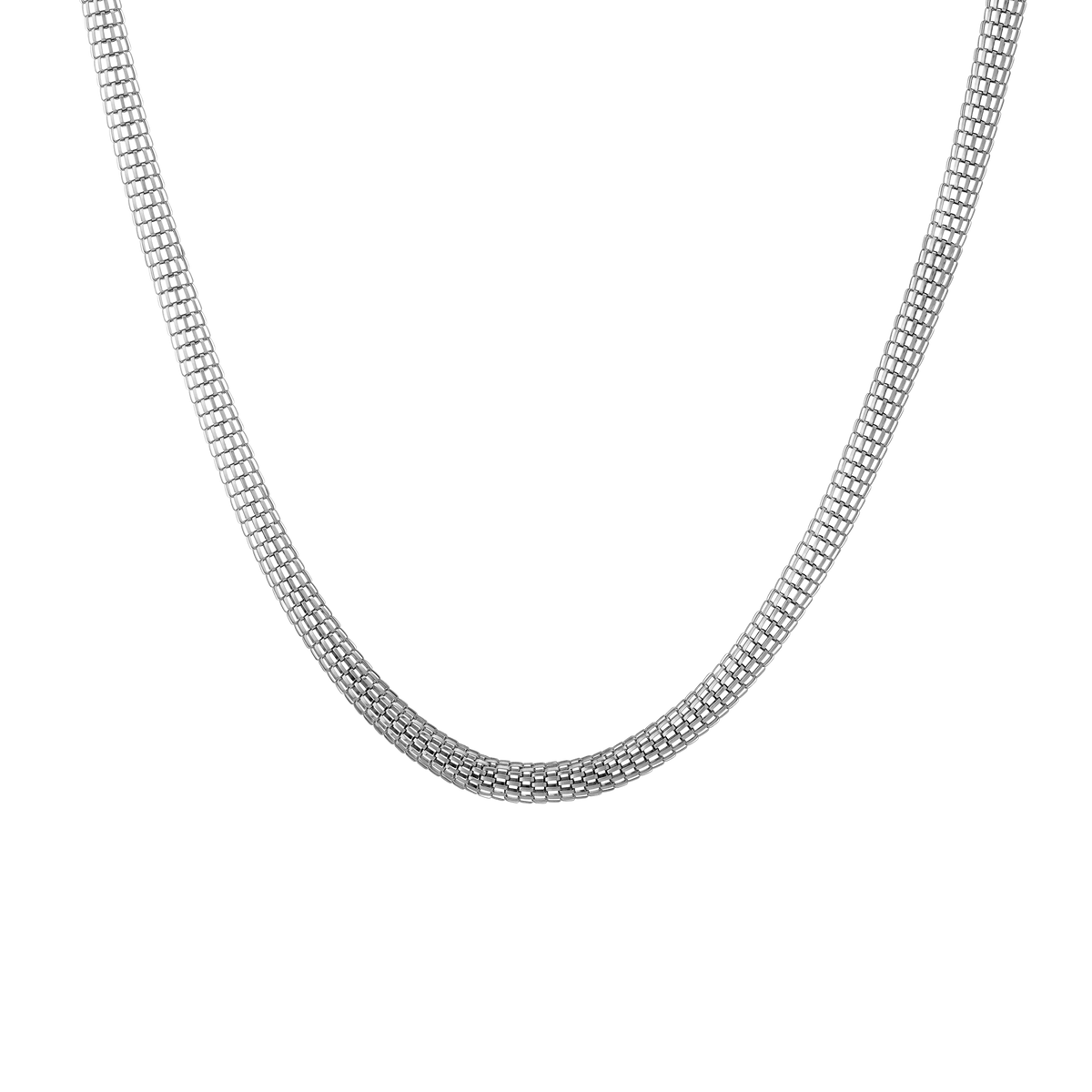 Halo Necklace Stainless Steel White Gold 16in First
