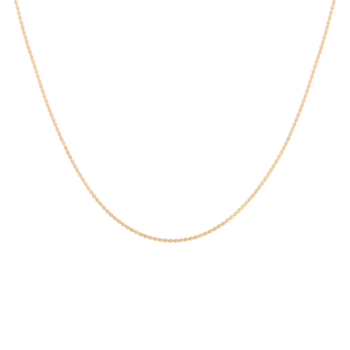 Wave Chain Necklace Stainless Steel Yellow Gold 18in First