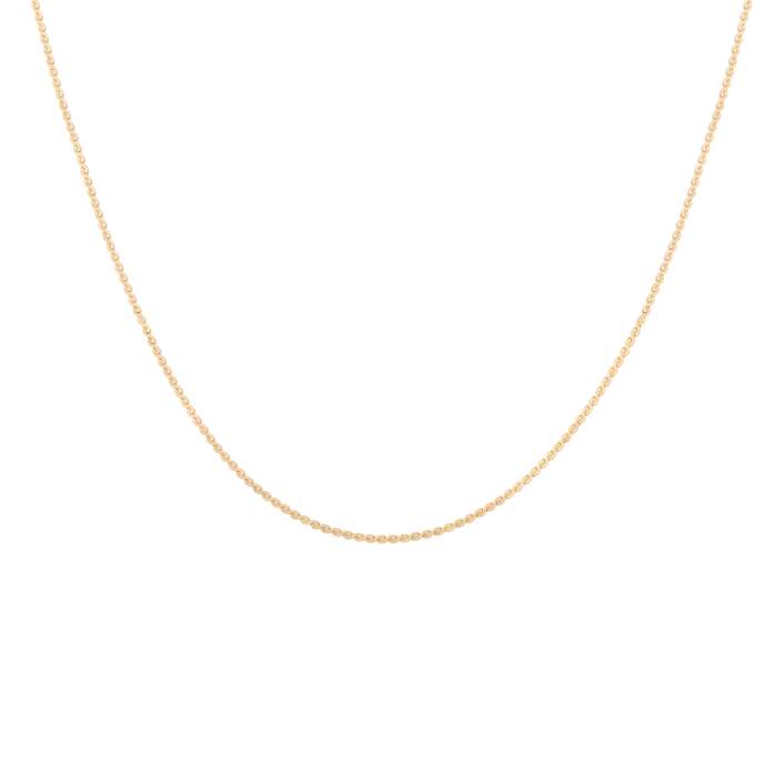 Wave Chain Necklace Stainless Steel Yellow Gold 18in First