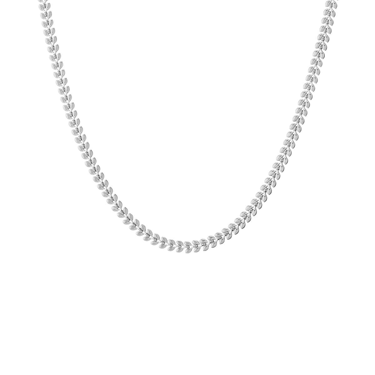 Delfina Necklace Stainless Steel White Gold 16in First 