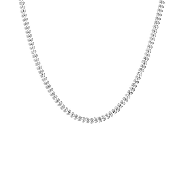 Delfina Necklace Stainless Steel White Gold 16in First 