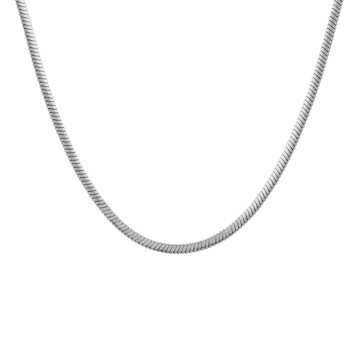 Unbreakable Herringbone Necklace Stainless Steel White Gold 16in First