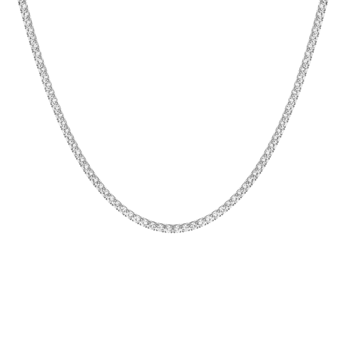 Unbreakable Lab Grown White Sapphire Tennis Necklace