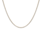 Unbreakable Lab Grown White Sapphire Tennis Necklace
