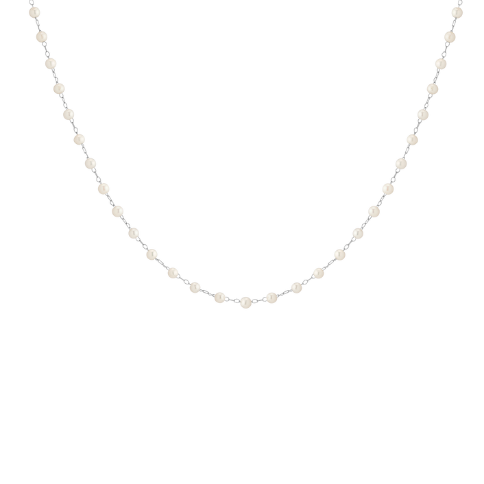 Pearl Vine Necklace Stainless Steel White Gold First