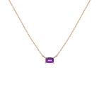 Birthstone Baguette Necklace