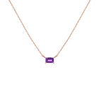 Birthstone Baguette Necklace