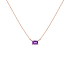 Birthstone Baguette Necklace