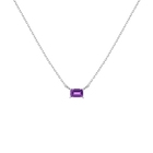 Birthstone Baguette Necklace