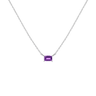 Birthstone Baguette Necklace
