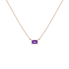 Birthstone Baguette Necklace