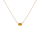 Birthstone Baguette Necklace