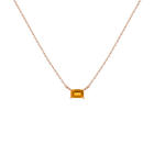 Birthstone Baguette Necklace