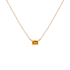 Birthstone Baguette Necklace