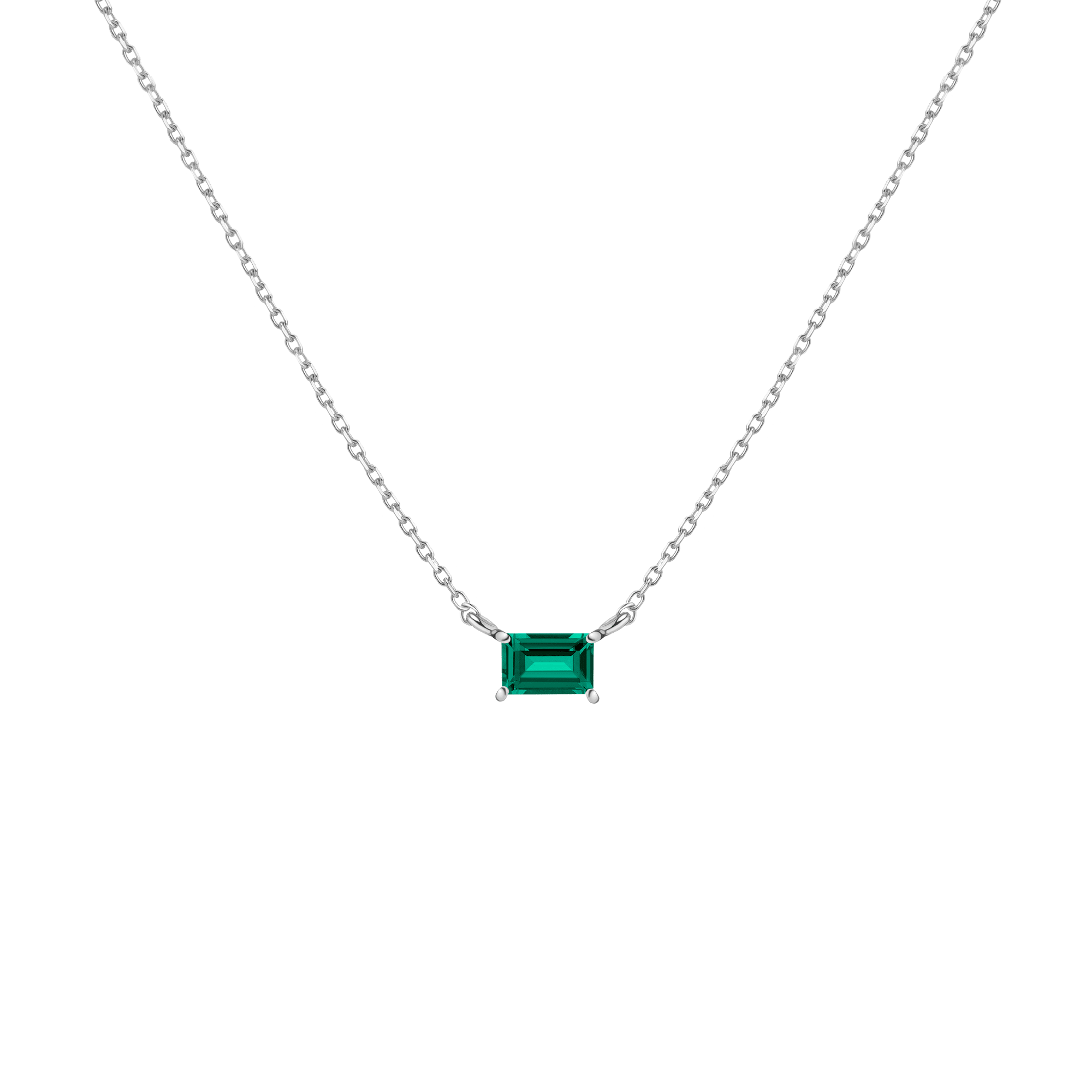 Birthstone Baguette Necklace