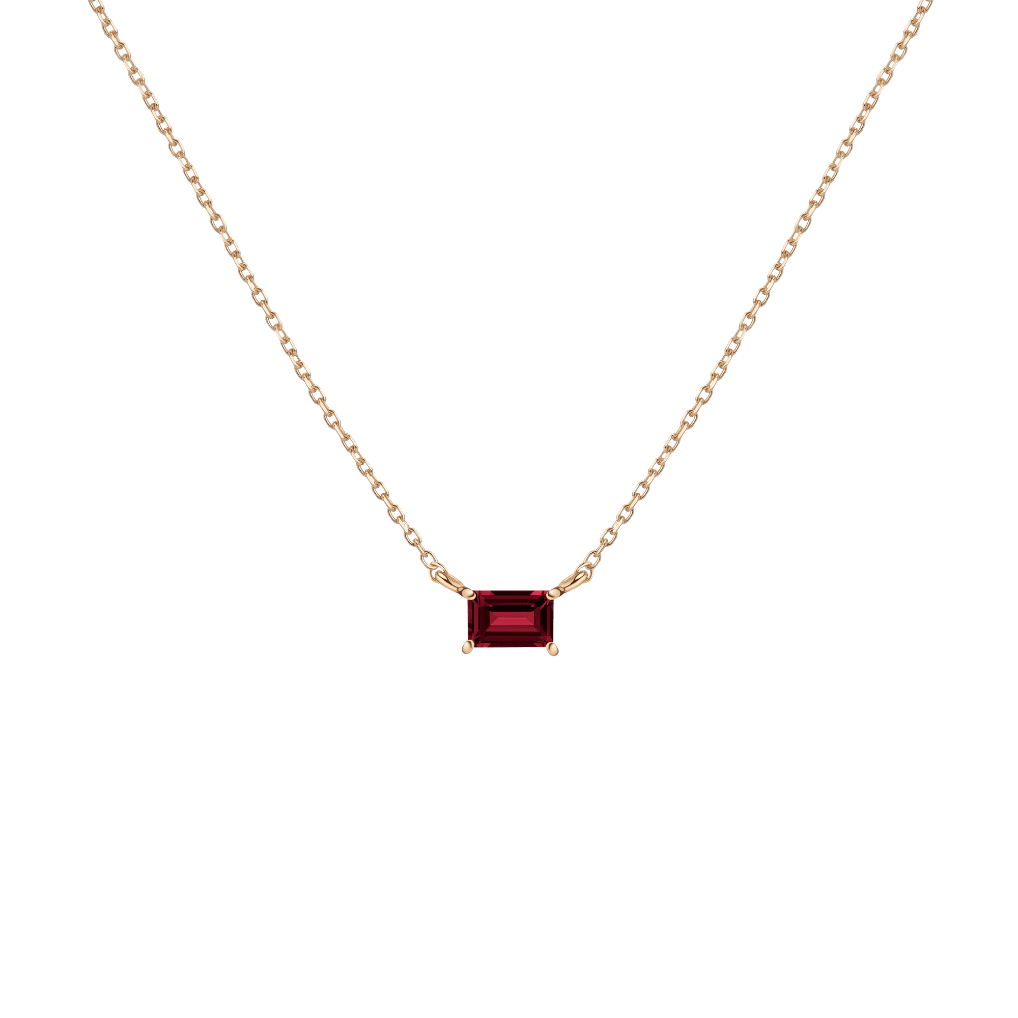 Birthstone Baguette Necklace