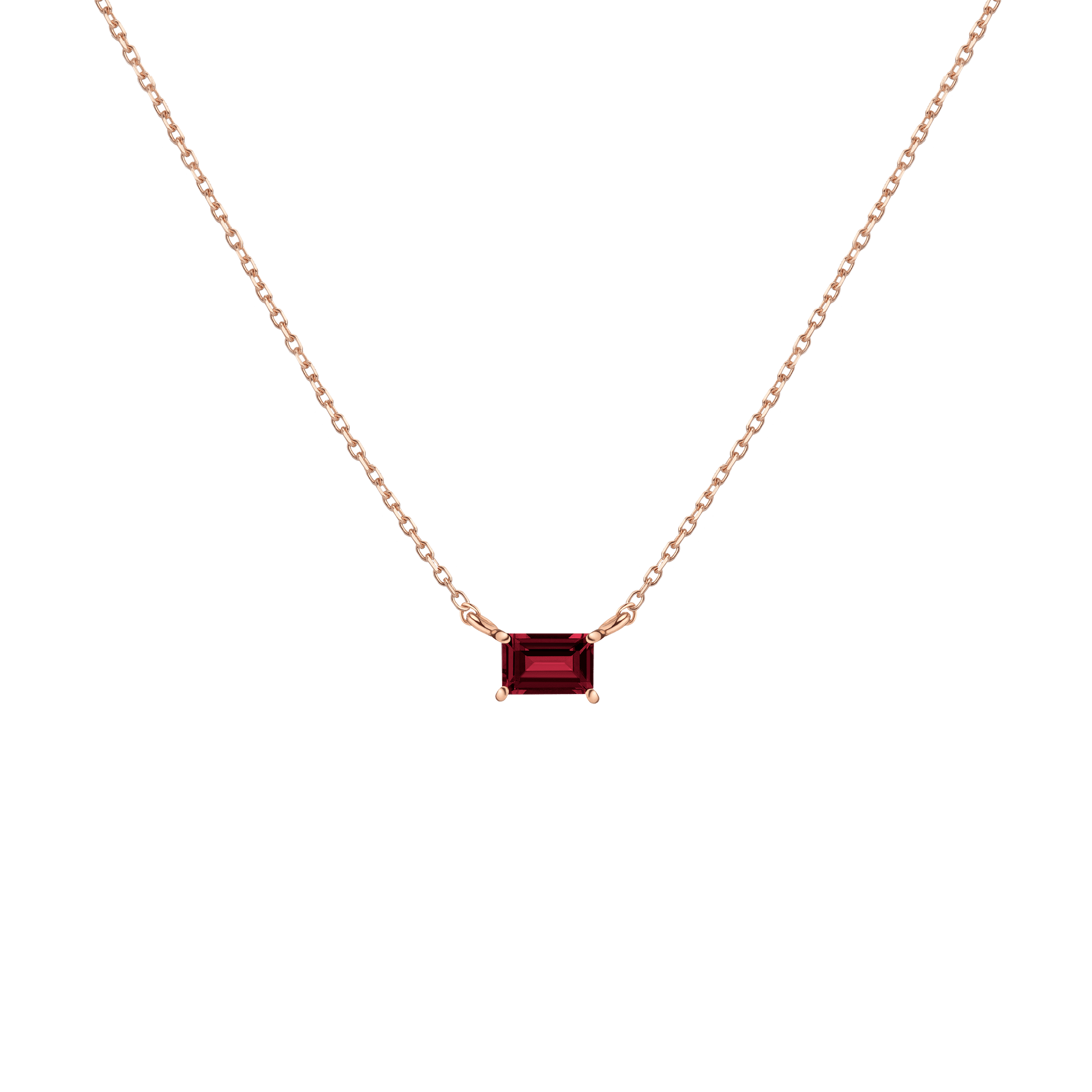 Birthstone Baguette Necklace