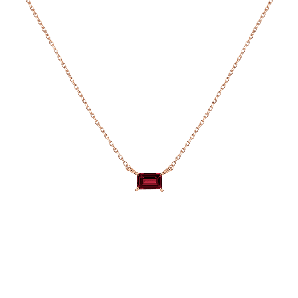 Birthstone Baguette Necklace