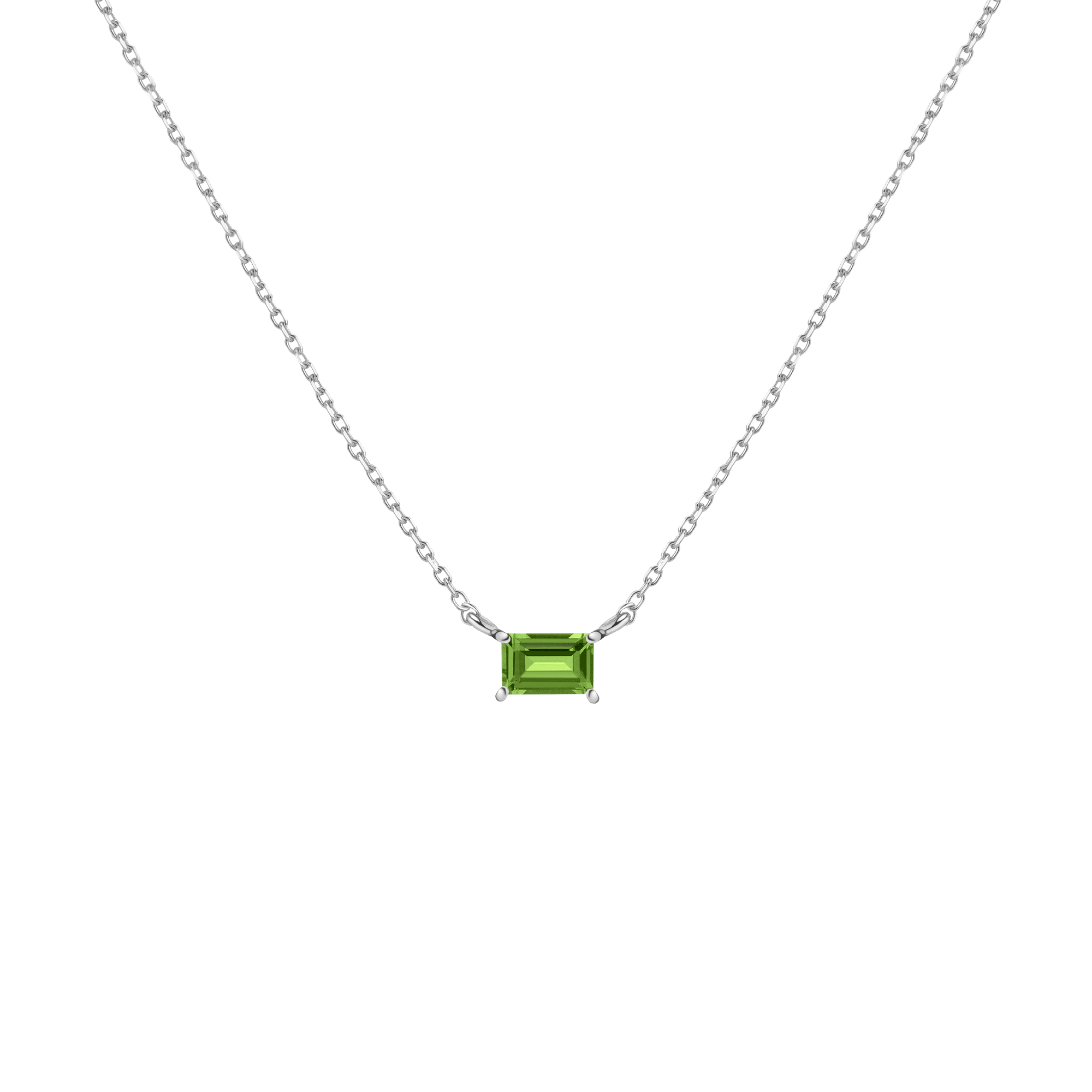 Birthstone Baguette Necklace