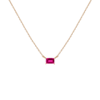 Birthstone Baguette Necklace