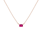 Birthstone Baguette Necklace