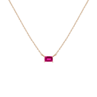 Birthstone Baguette Necklace