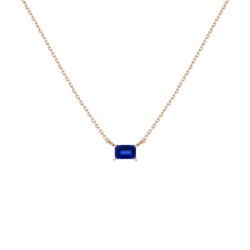 Birthstone Baguette Necklace