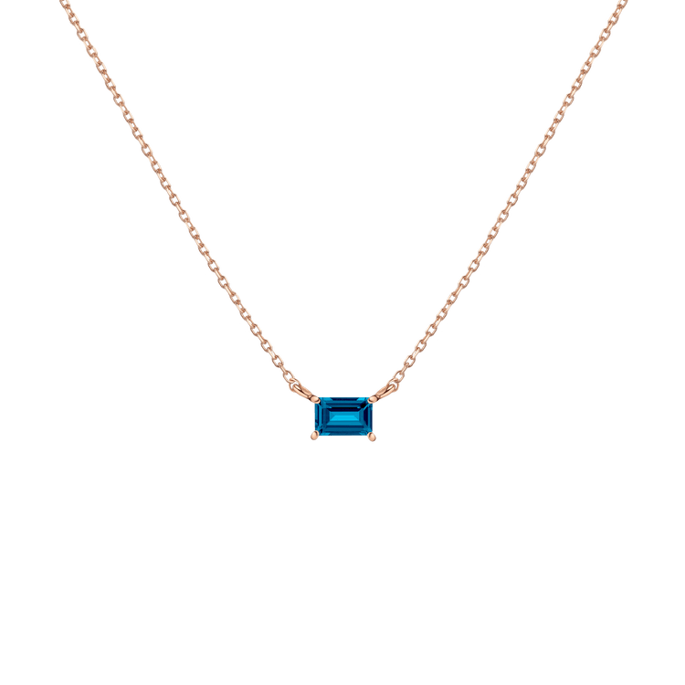 Birthstone Baguette Necklace