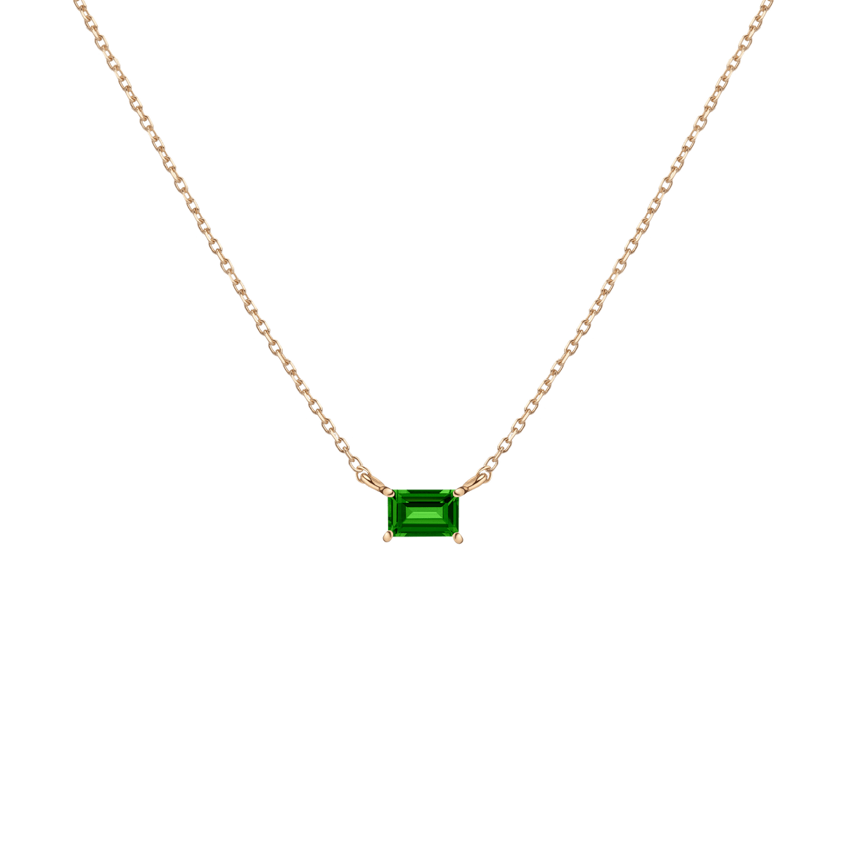 Birthstone Baguette Necklace