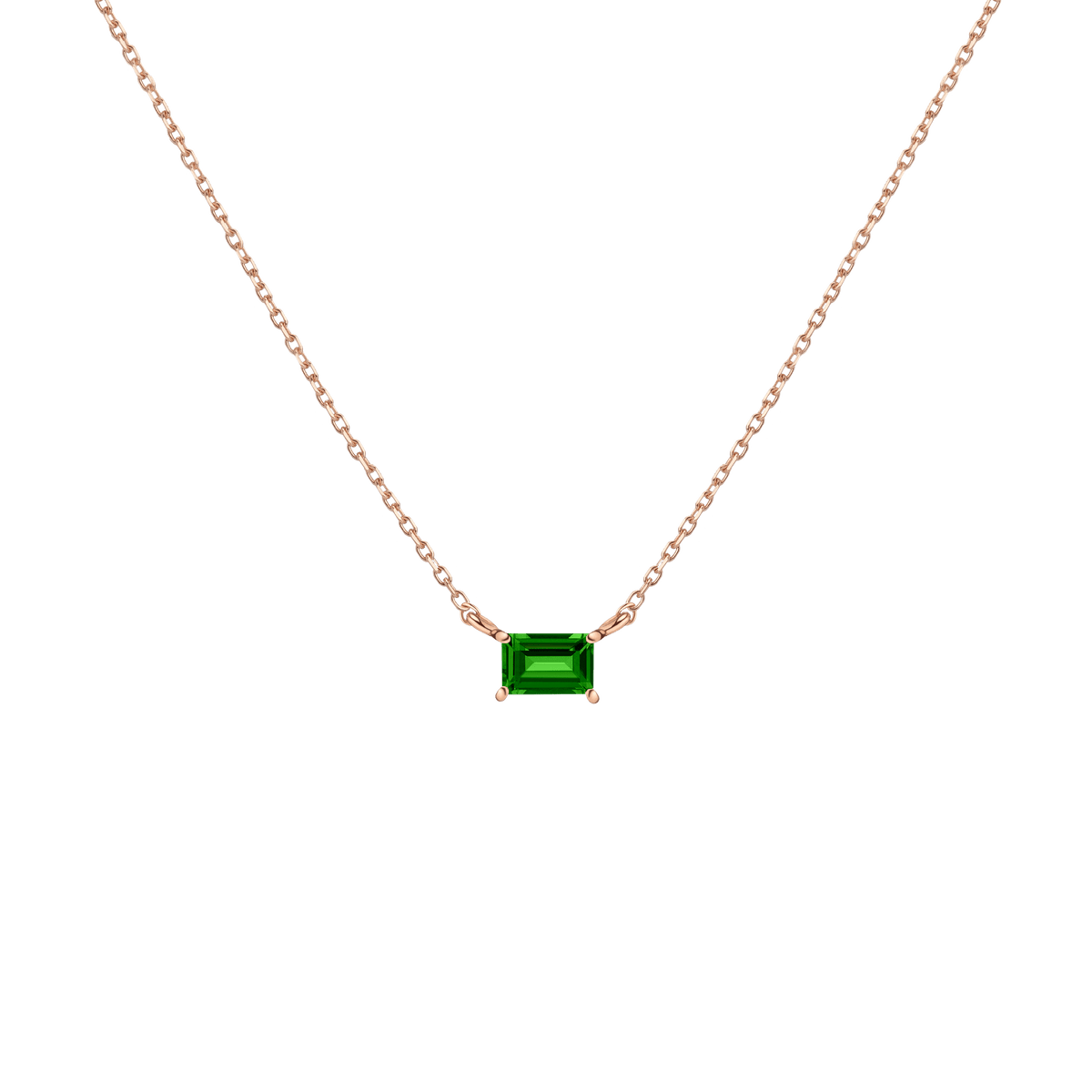 Birthstone Baguette Necklace