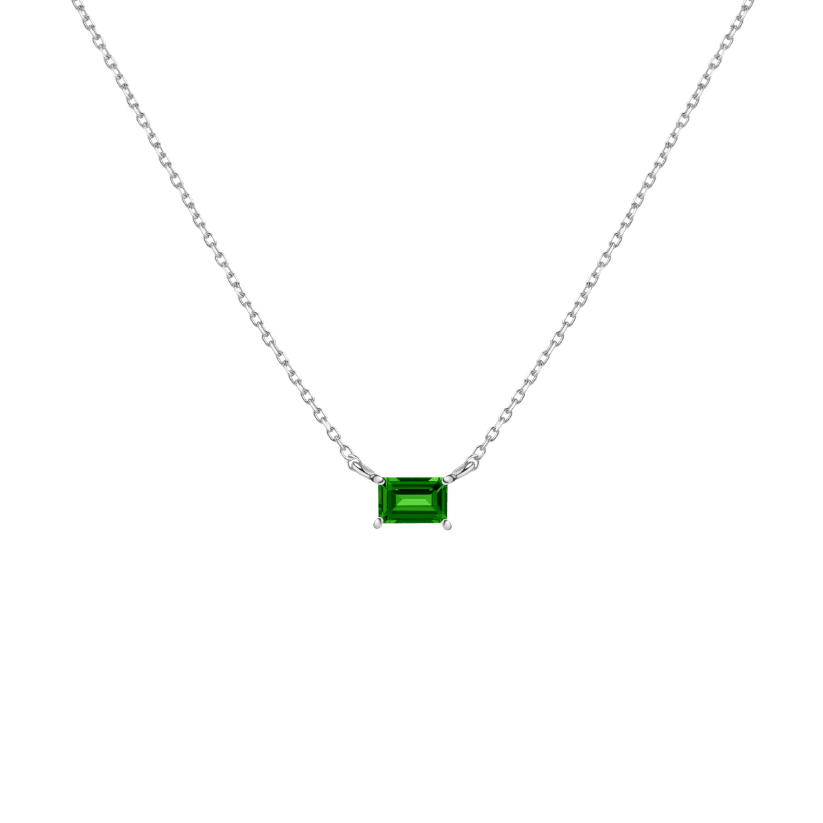 Birthstone Baguette Necklace