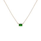 Birthstone Baguette Necklace