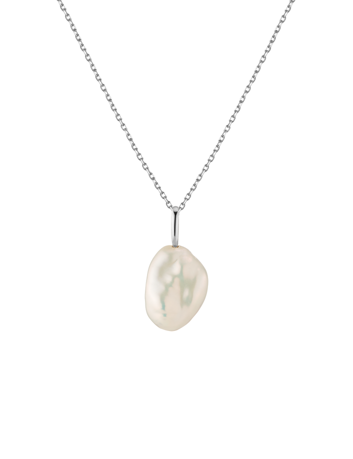 Baroque Pearl Pendant Necklace Vermeil 14k White Gold Gold First
