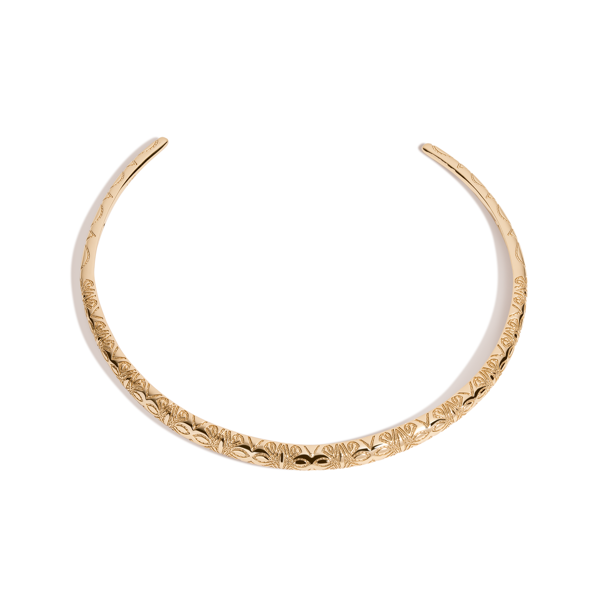 Aurate x Frye: Western Stitch Collar Necklace Yellow Gold Vermeil First 