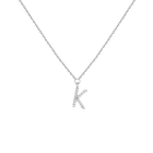 Lab Grown Diamond Pave Station Letter Necklace