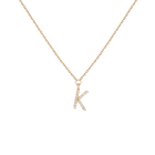 Lab Grown Diamond Pave Station Letter Necklace