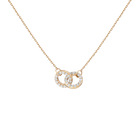 Double Lab Grown White Sapphire Connection Necklace