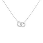 Double Lab Grown White Sapphire Connection Necklace