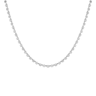 Lab Grown White Sapphire Georgian Tennis Necklace