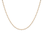 Lab Grown White Sapphire Georgian Tennis Necklace