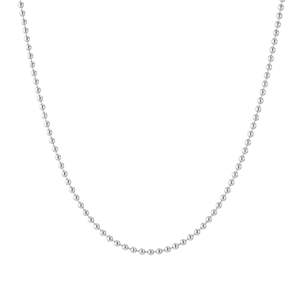 Gold Ball Chain Necklace Vermeil White Gold 16in 18in First