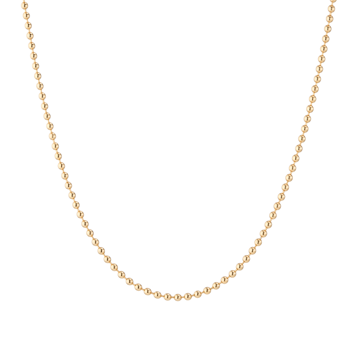 Gold Ball Chain Necklace Vermeil Yellow Gold 16in 18in First