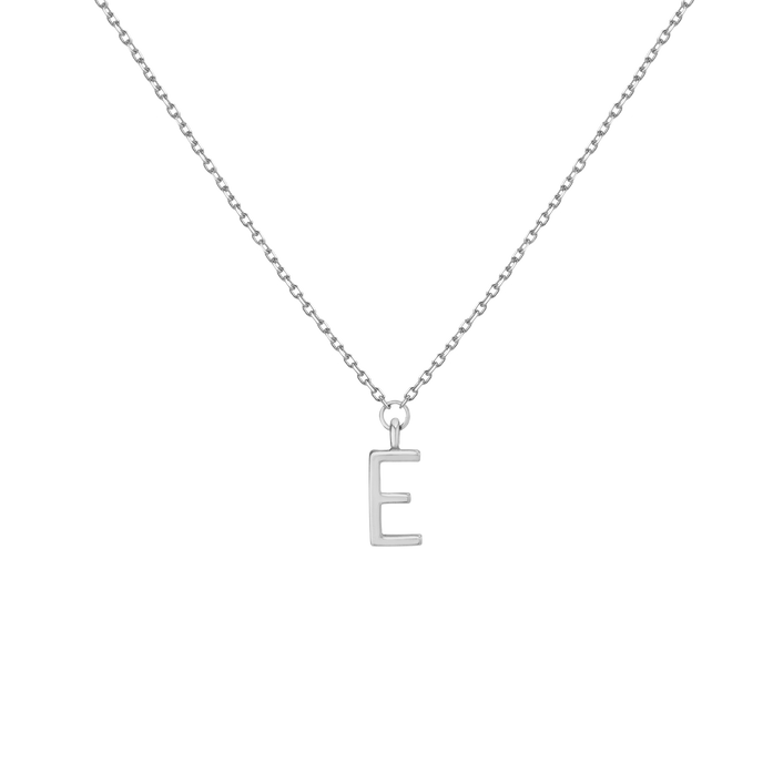 Gold Station Letter Necklace 14k White Gold 1 2 3 4 5 6 First