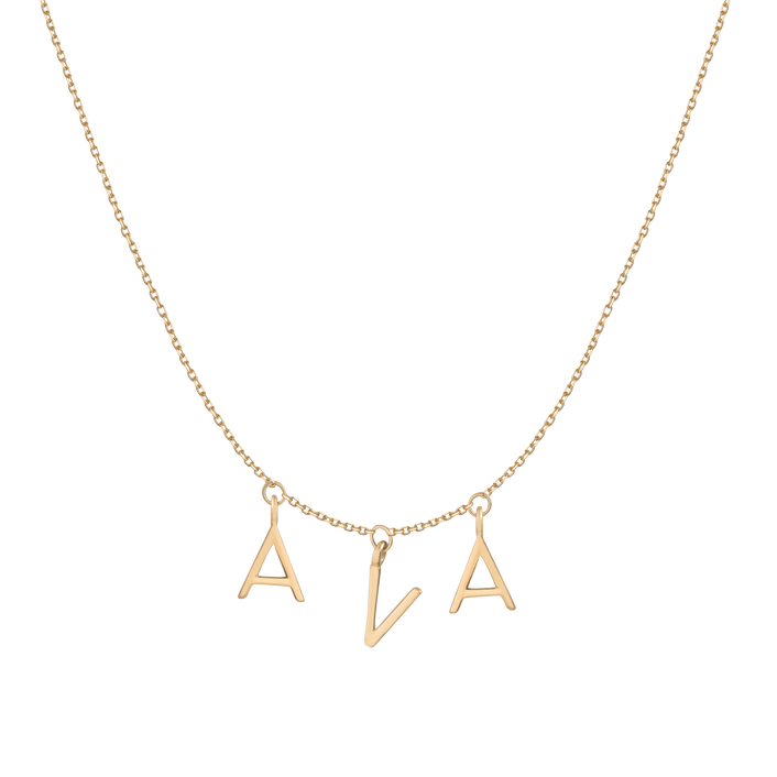 Gold Station Letter Necklace