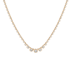 Lab Grown White Sapphire Graduated Georgian Tennis Necklace