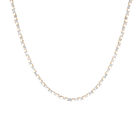 Lab Grown White Sapphire Mosaic Tennis Necklace