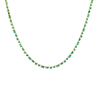 Green Ombré Mosaic Tennis Necklace