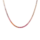 Pink Ombré Baguette Tennis Necklace